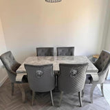 modern-4-8-Seater-grey-marble-dining-table-rectangular-marble-top-stainless-steel-curved-legs