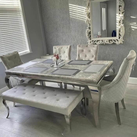 modern-rectangular-grey-marble-dining-table-and-velvet-lion-knocker-back-dining-chairs-modern-kitchen-table-set-for-6-to-8