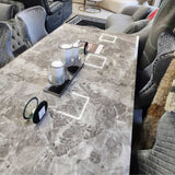 modern-rectangular-grey-marble-dining-table-with-U-base-and-wide-back-grey-velvet-dining-chairs-modern-dining-table-set-for-6-to-8