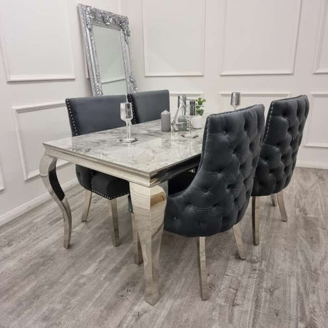 modern-rectangular-grey-marble-dining-table-with-stainless-steel-frame-and-velvet-dining-chairs-with-deep-buttoned-back-dining-table-set-for-6-to-8