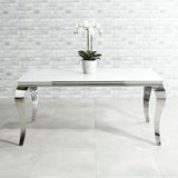 modern-rectangular-white-glass-dining-table-and-classic-velvet-dining-chairs-with-lion-knocker-dining-table-set-for-6-to-8