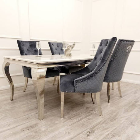 modern-rectangular-white-marble-dining-table-and-classic-velvet-dining-chairs-with-lion-knocker-luxury-dining-table-set-for-6-to-8