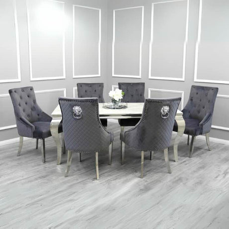 modern-rectangular-white-marble-dining-table-and-classic-velvet-dining-chairs-with-lion-knocker-luxury-dining-table-set-for-6-to-8