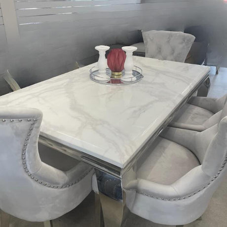 modern-rectangular-white-marble-dining-table-and-classic-velvet-dining-chairs-with-lion-knocker-luxury-kitchen-table-set-for-6-to-8