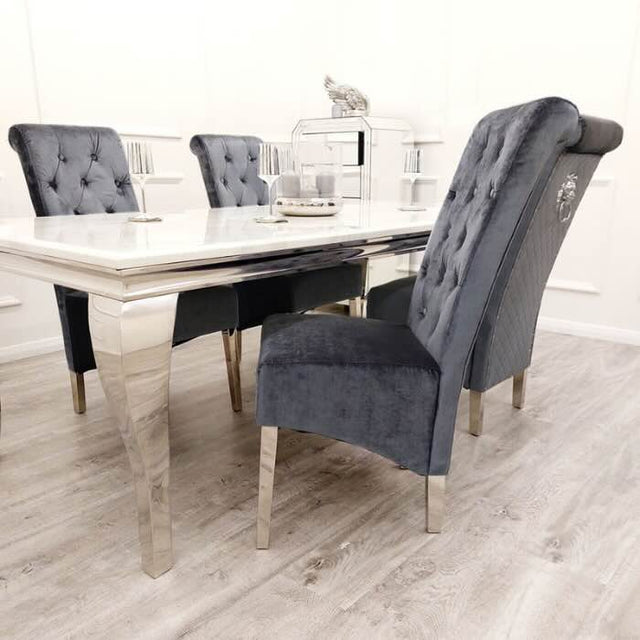 modern-rectangular-white-marble-dining-table-and-high-back-velvet-dining-chairs-with-lion-knocker-luxury-marble-dining-table-set-for-6-to-8