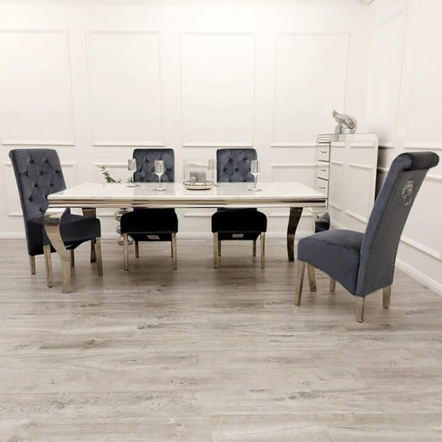 modern-rectangular-white-marble-dining-table-and-high-back-velvet-dining-chairs-with-lion-knocker-luxury-marble-dining-table-set-for-6-to-8