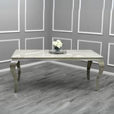 modern-4-8-Seater-white-marble-dining-table-rectangular-marble-top-stainless-steel-curved-legs