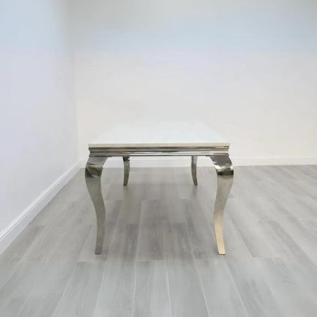 modern-4-8-Seater-white-marble-dining-table-rectangular-marble-top-stainless-steel-curved-legs