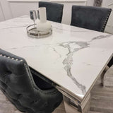 modern-rectangular-white-marble-dining-table-with-stainless-steel-frame-and-velvet-dining-chairs-with-deep-buttoned-back-dining-table-set-for-6