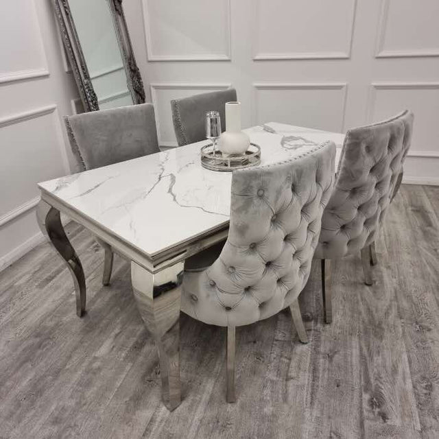 modern-rectangular-white-marble-dining-table-with-stainless-steel-frame-and-velvet-dining-chairs-with-deep-buttoned-back-dining-table-set-for-6