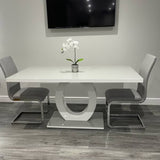 modern-grey-tempered-glass-dining-table-with-high-gloss-tabletop-and-white-base