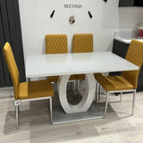 modern-grey-tempered-glass-dining-table-with-high-gloss-tabletop-and-white-base