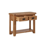 rustic-solid-oak-hallway-console-table-with-double-drawer