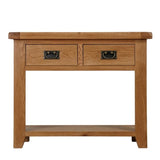 rustic-solid-oak-hallway-console-table-with-double-drawer