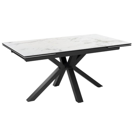 Modern-10-Seater-Extending-Rectangular-Marble-Ceramic-Dining-Table-160cm-240cm-Black-Metal-Legs