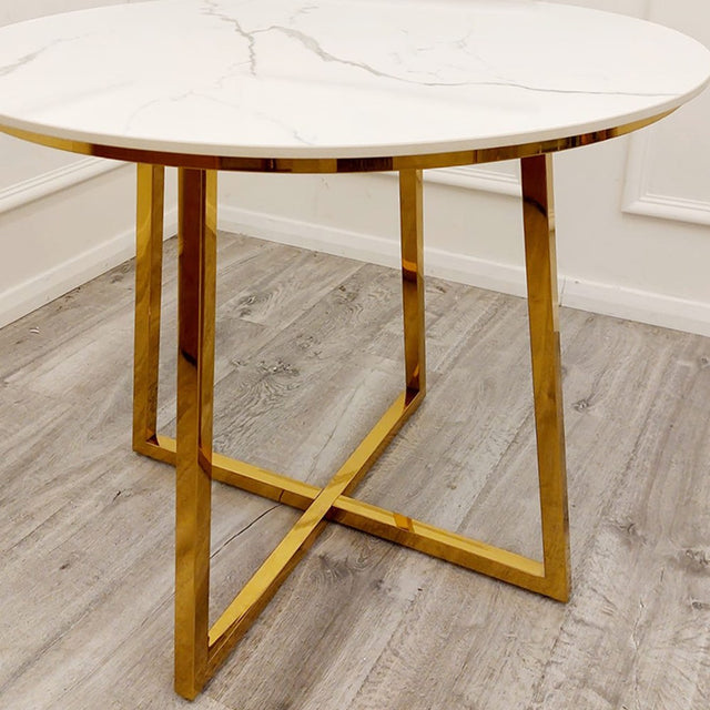 Luxury-4-Seater-White-Round-Marble-Dining-Table-90cm