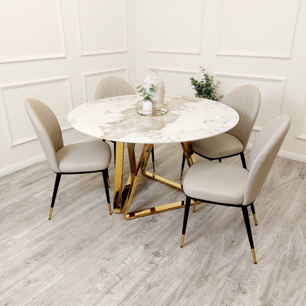 Round stone dining table for outlet 6